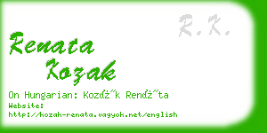 renata kozak business card